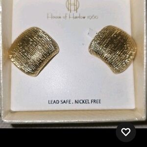 House of Harlow 1960 Gold Woven Earrings